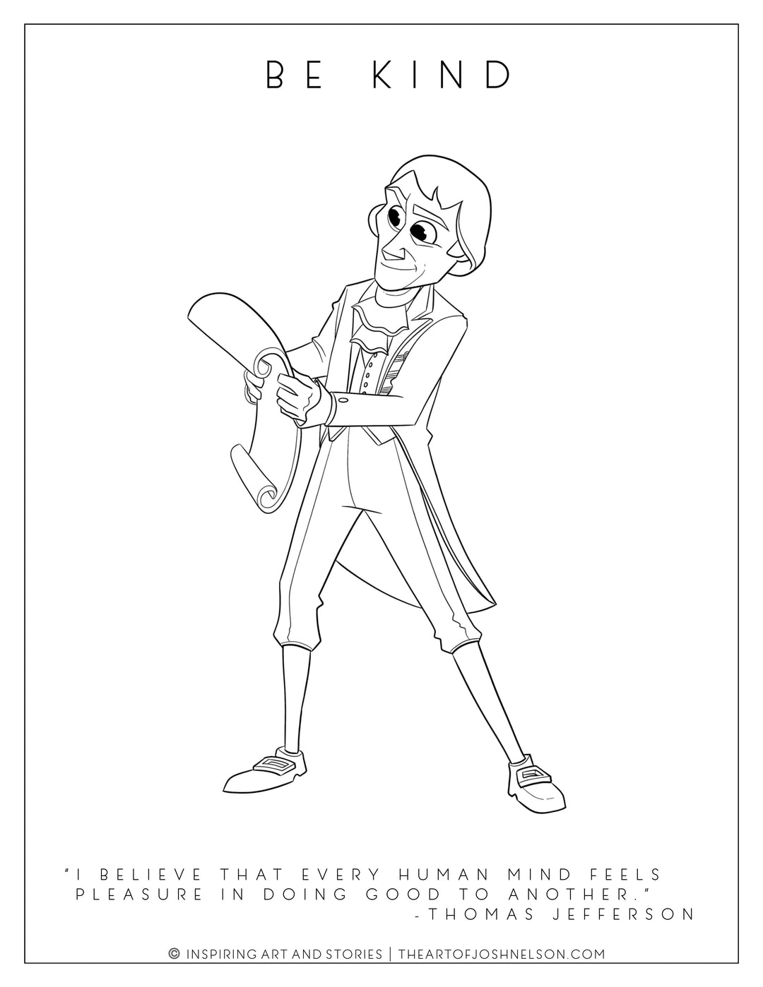 Thomas Jefferson Coloring Page