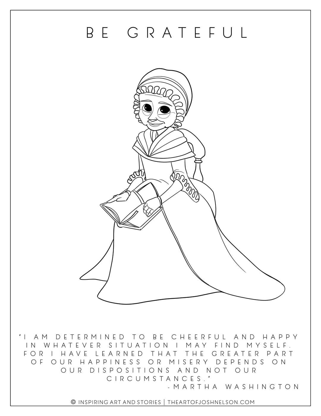 Martha Washington Coloring Page