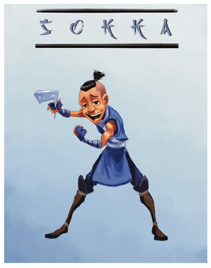 Avatar: The Last Aibender - Sokka Premium Art Print - 11 x 14
