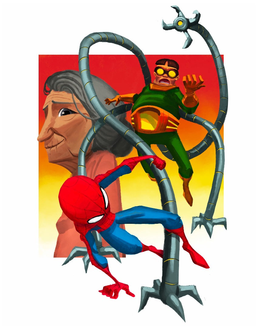 Spider-Man - Spider-Man vs. Doc Ock Premium Art Print - 11 x 14