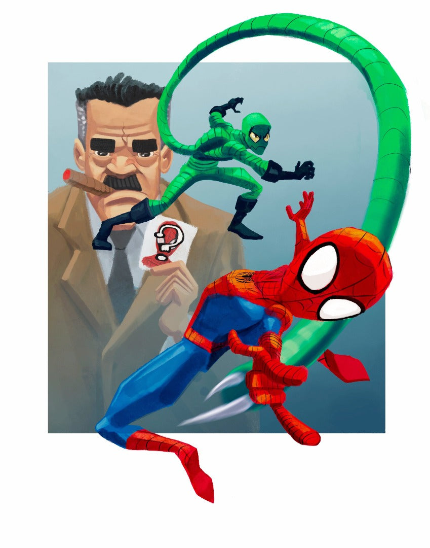 Spider-Man - Spider-Man vs. the Scorpion Premium Art Print - 11 x 14