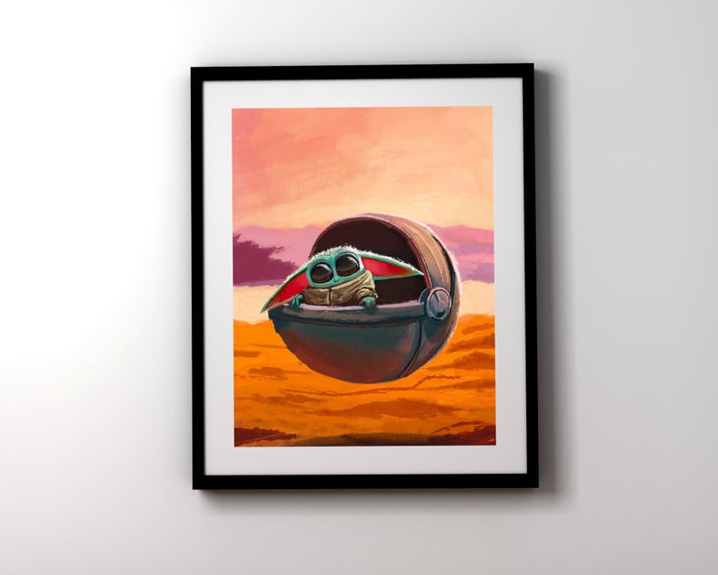 Star Wars - Baby Yoda Premium Art Print - 11 x 14