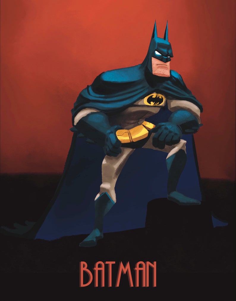 Batman: The Animated Series - Batman Premium Art Print - 11 x 14