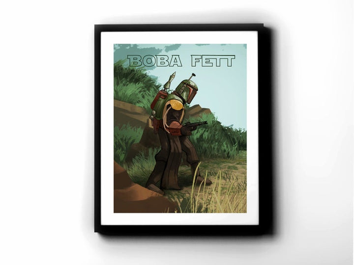 Star Wars - Boba Fett Premium Art Print - 11 x 14